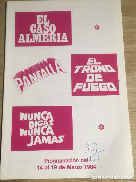 Cine: nunca digas nunca jamas 007 james bond folleto de mano local original estreno