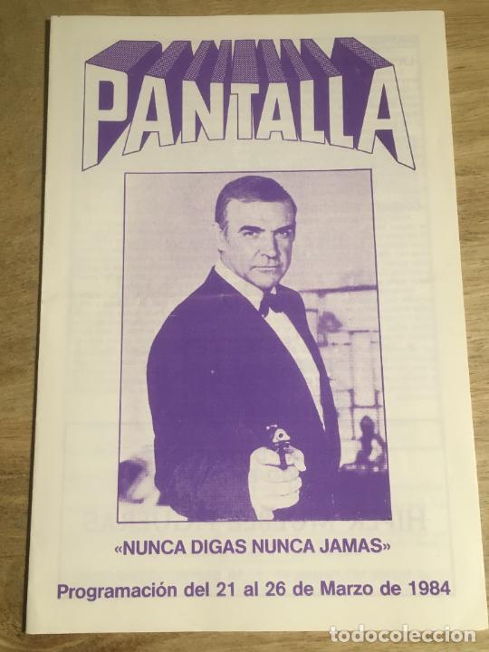 Cine: nunca digas nunca jamas 007 james bond folleto de mano local original estreno