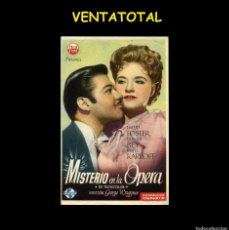 Cine: FOLLETO DE MANO ORIGINAL AÑO 1944 MISTERIO EN LA OPERA. Lote 372135486