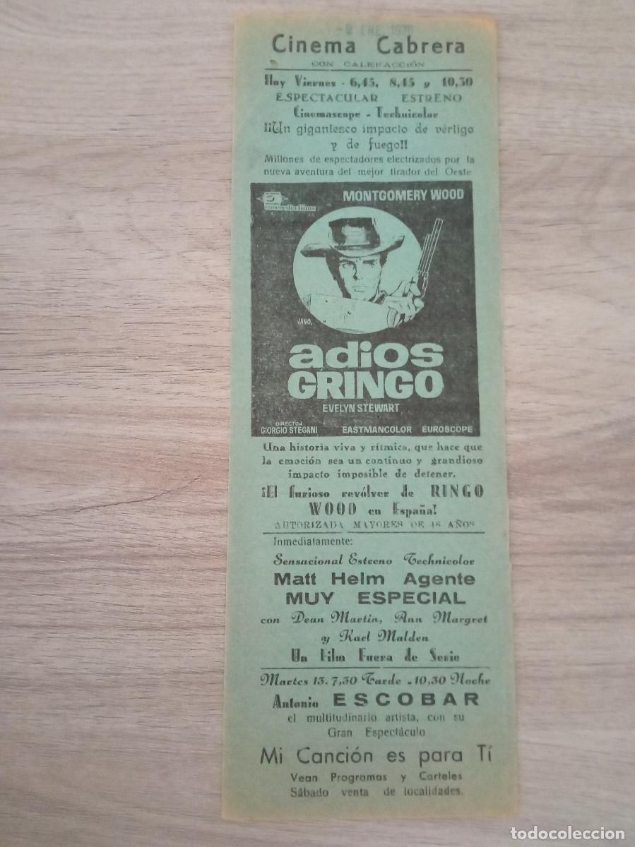 Cine: ADIOS GRINGO, GIULIANO GEMMA, - Foto 1