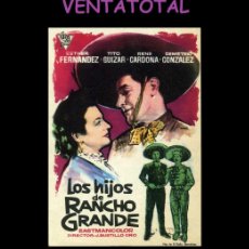 Cine: FOLLETO DE MANO ORIGINAL AÑO 1956 LOS HIJOS DE RANCHO GRANDE