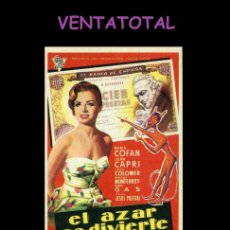 Cine: FOLLETO DE MANO ORIGINAL AÑO 1958 EL AZAR SE DIVIERTE. Lote 372493099