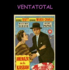 Cine: FOLLETO DE MANO ORIGINAL AÑO 1953 AMENAZA EN LA KASBAH. Lote 372494389
