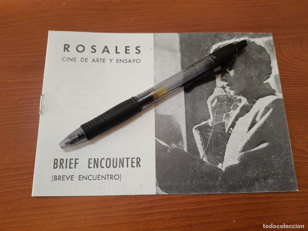 Folhetos de m&atilde;o de filmes antigos de cinema: CINE DE ARTE Y ENSAYO. Brief encounter. Rosales.