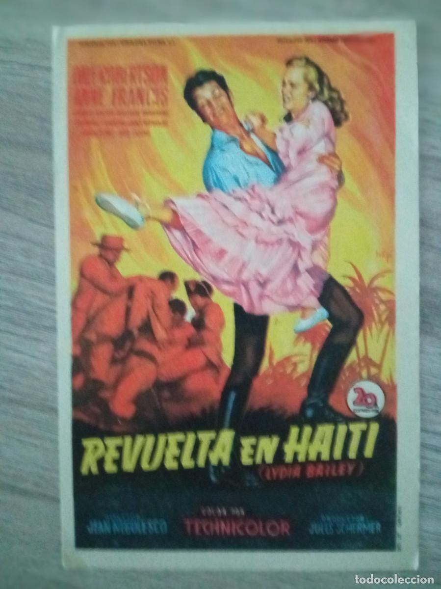 Cine: REVUELTA EN HAITI, DALE ROBERTSON, GRAN CINEMA COCA CON CLICH&Eacute; POR DETRAS, 1953