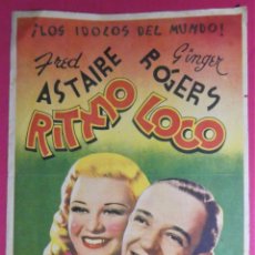 Folhetos de mão de filmes antigos de cinema: PROGRAMA DE CINE RITMO LOCO FRED ASTAIRE GINGER ROGERS TEATRO BANDA PRIMITIVA LIRIA 1941. Lote 372733529
