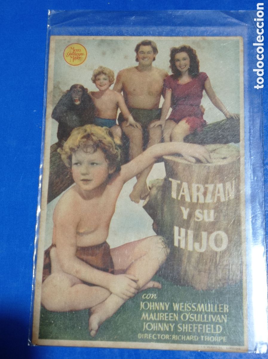 Cine: Tarz&aacute;n y su hijo ,Johnny weissmuller, cine novedades Viladecans Castelldefels 1944