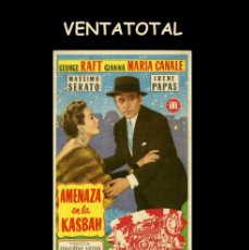 Cine: FOLLETO DE MANO ORIGINAL CON CINE AÑO 1953 AMENAZA EN LA KASBAH. Lote 373779144