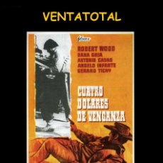 Cine: FOLLETO DE MANO ORIGINAL CON CINE AÑO 1968 CUATRO DOLARES DE VENGANZA. Lote 373784689