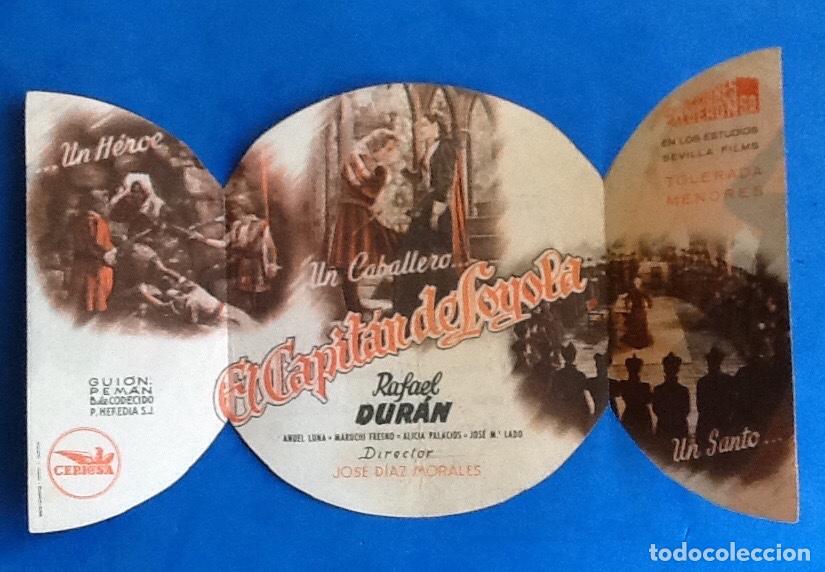 Cine: FOLLETO PROGRAMA DE MANO. TRIPTICO. EL CAPTAN DE LOYOLA. ENVIO INCLUIDO. - Foto 2