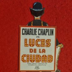 Cine: PROGRAMA LUCES DE LA CIUDAD CHARLE CHAPLIN TROQUELADO ORIGINAL S2200
