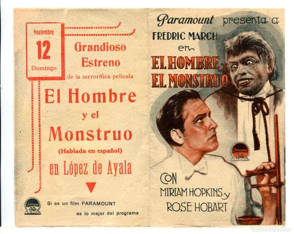 Cine: EL HOMBRE Y EL MONSTRUO, con Fredric March. - Foto 1