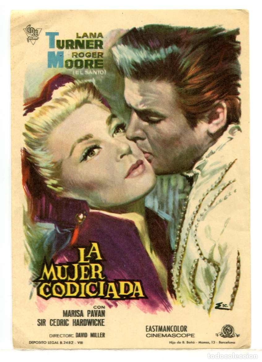  Foglietti di film di film antichi di cinema: LA MUJER CODICIADA (ASTUCIAS DE MUJER), con Lana Turner.