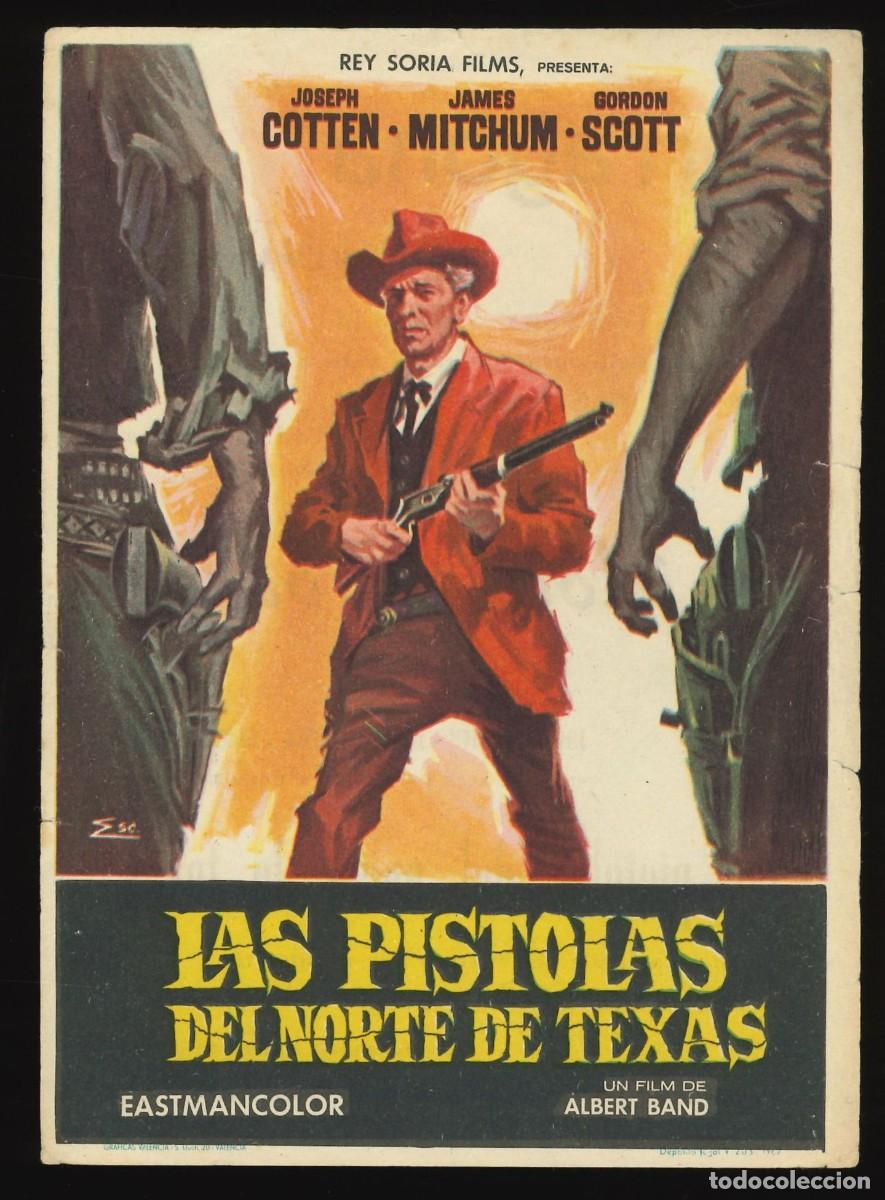 Cine: LAS PISTOLAS DEL NORTE DE TEXAS / PROGRAMA DE CINE CON PUBLICIDAD EN TRASERA (OESTE) - Foto 1