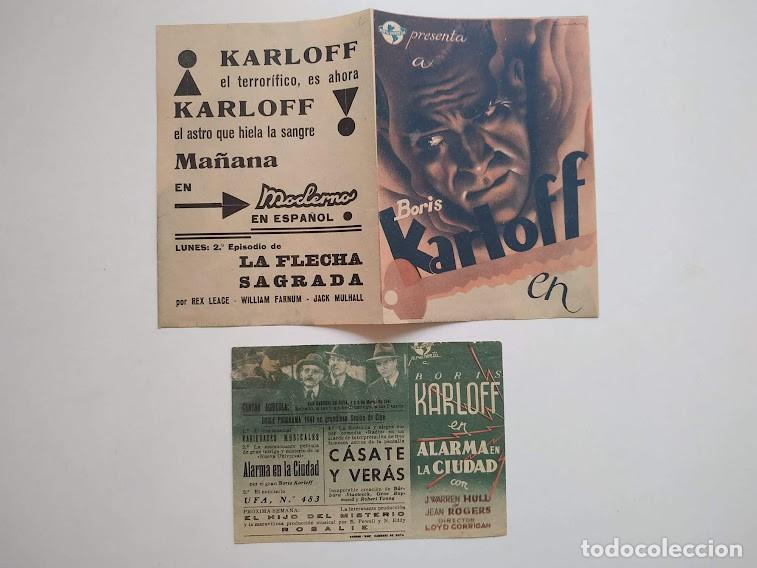 Cine: PTCC6 16 ALARMA EN LA CIUDAD 2 PROGRAMAS DOBLES UNIVERSAL BORIS KARLOFF - Foto 1