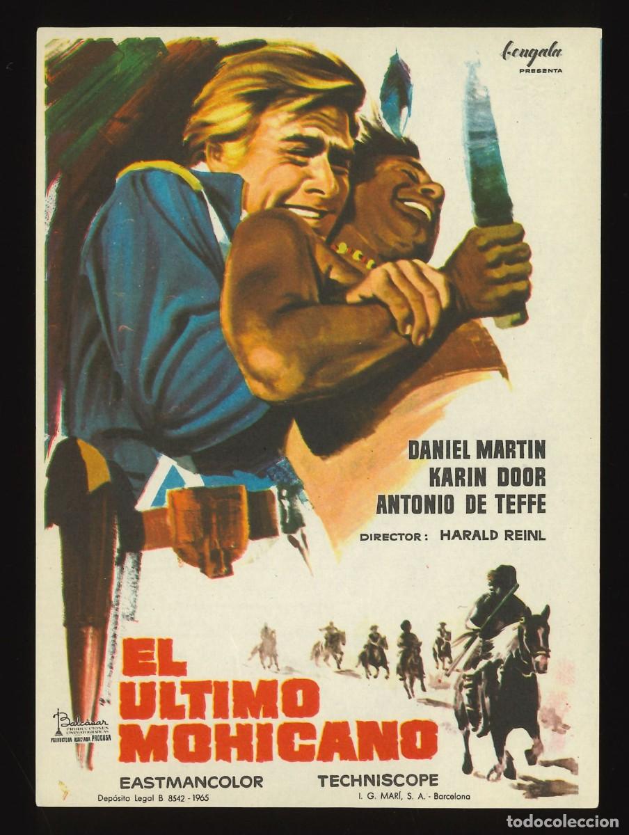 Cine: EL &Uacute;LTIMO MOHICANO / PROGRAMA DE CINE SIN PUBLICIDAD EN TRASERA (OESTE) - Foto 1