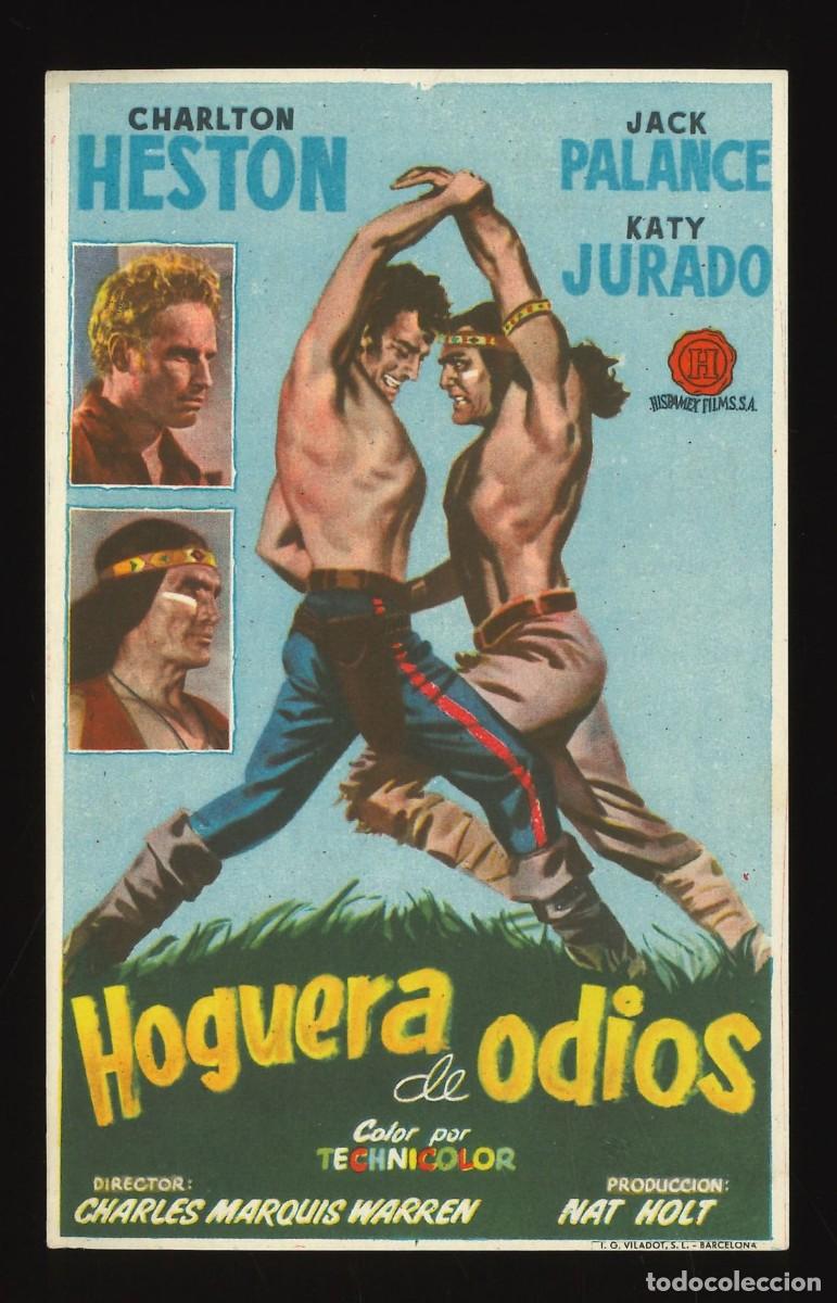 Cine: HOGUERA DE ODIOS / PROGRAMA DE CINE CON PUBLICIDAD EN TRASERA (OESTE) - Foto 1