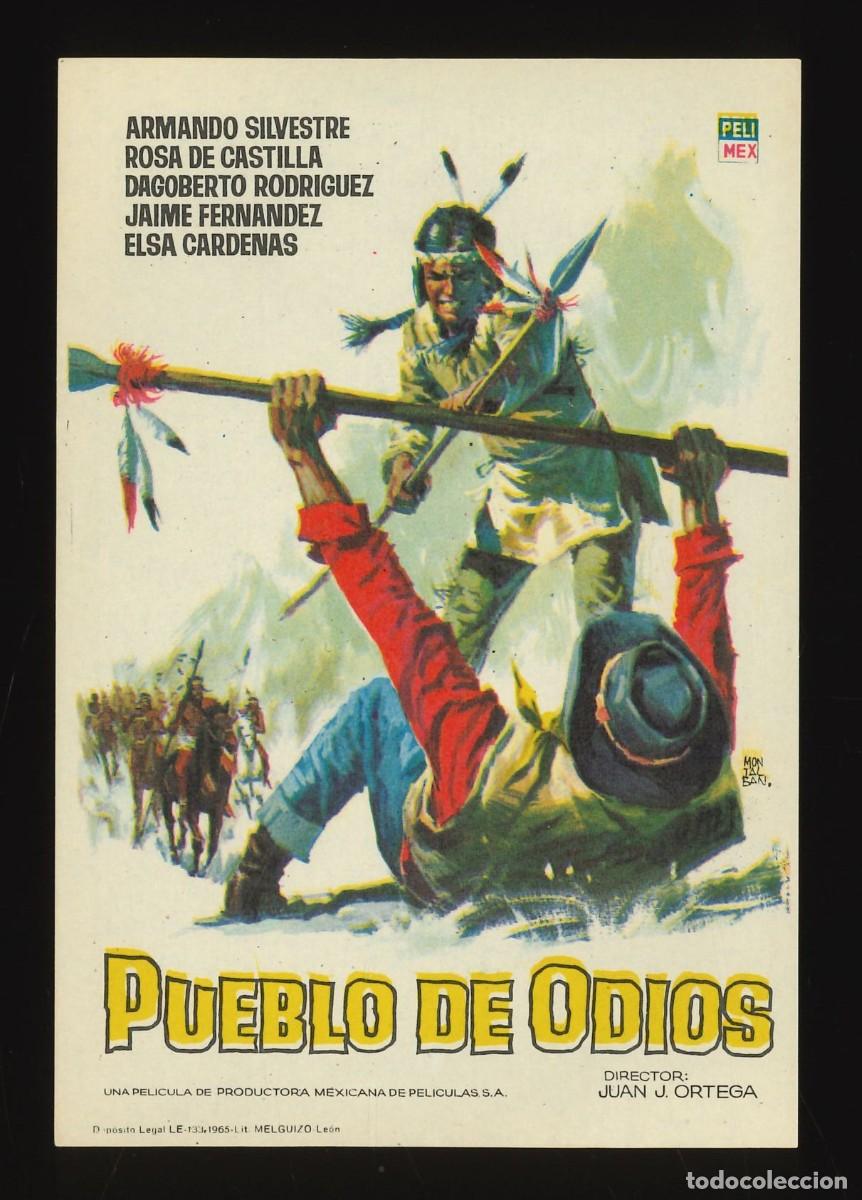 Cine: PUEBLO DE ODIOS / PROGRAMA DE CINE SIN PUBLICIDAD EN TRASERA (OESTE) - Foto 1