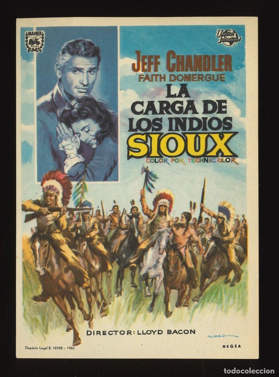 Cine: LA CRAGA DE LOS INDIOS SIOUX / PROGRAMA DE CINE SIN PUBLICIDAD EN TRASERA (OESTE) - Foto 1