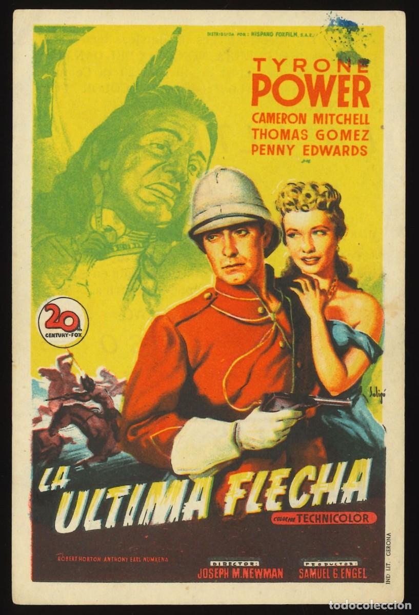 Cine: LA &Uacute;LTIMA FLECHA / PROGRAMA DE CINE CON PUBLICIDAD EN TRASERA (OESTE) - Foto 1