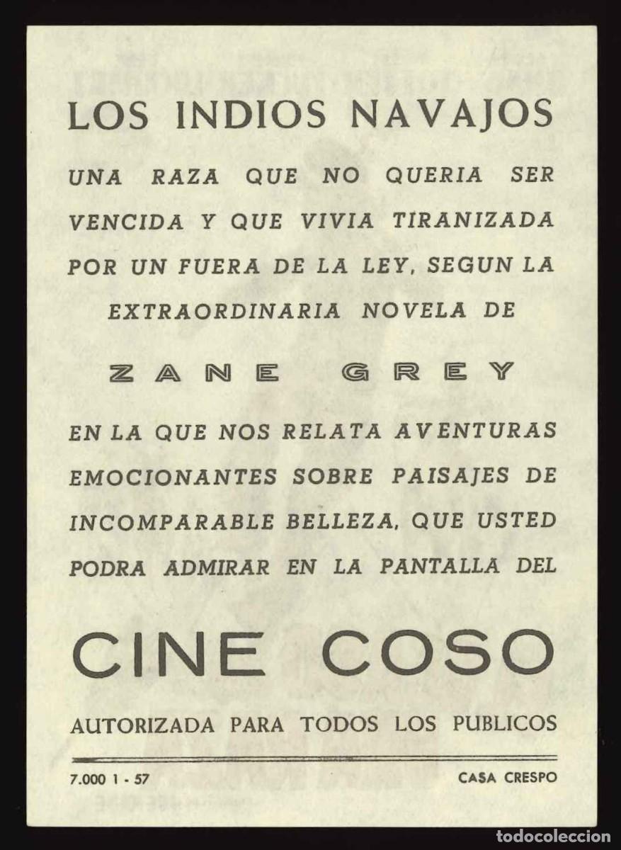 Cine: EL OCASO DE UNA RAZA / PROGRAMA DE CINE CON PUBLICIDAD EN TRASERA (OESTE) - Foto 2