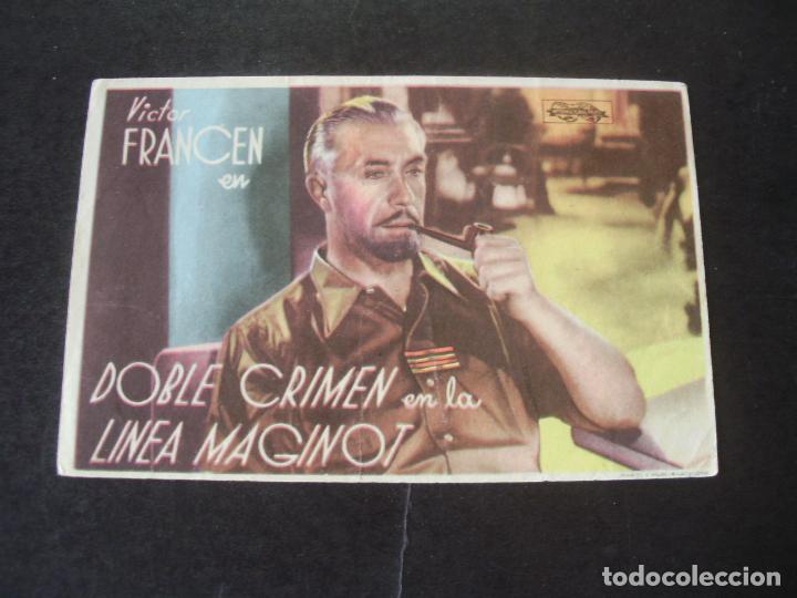 Cine: DOBLE CRIMEN EN LA LINEA MAGINOT PROGRAMA DE CINE CON PUBLICIDAD CINEMA PROYECCIONES