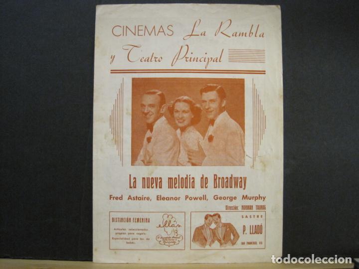 Cine: CINEMAS LA RAMBLA-FRED ASTAIRE-MARZO 1944-PROGRAMA DE CINE-VER FOTOS-(K-7991)