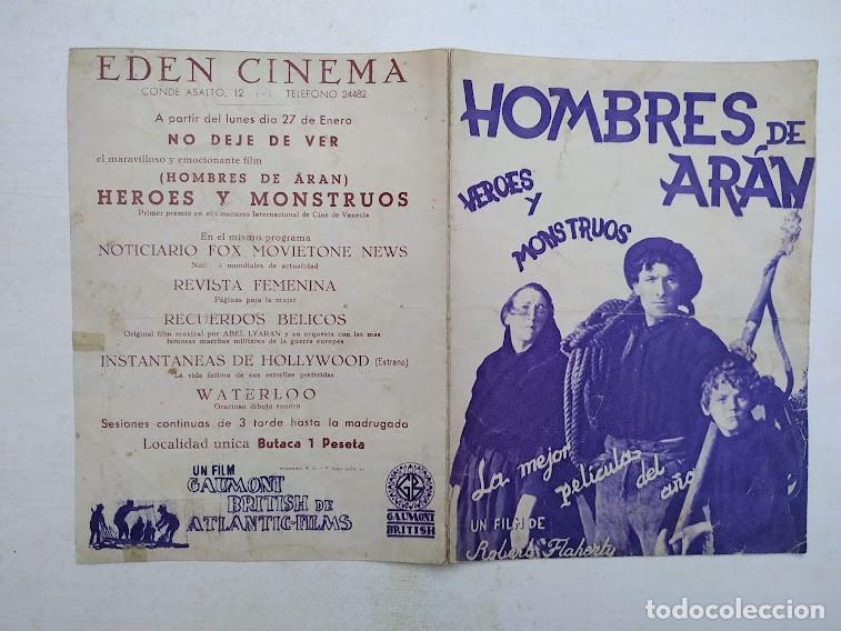 Cine: PTCC 164 HOMBRES DE ARAN PROGRAMA DOBLE ATLANTIC ROBERT J. FLAHERTY - Foto 1