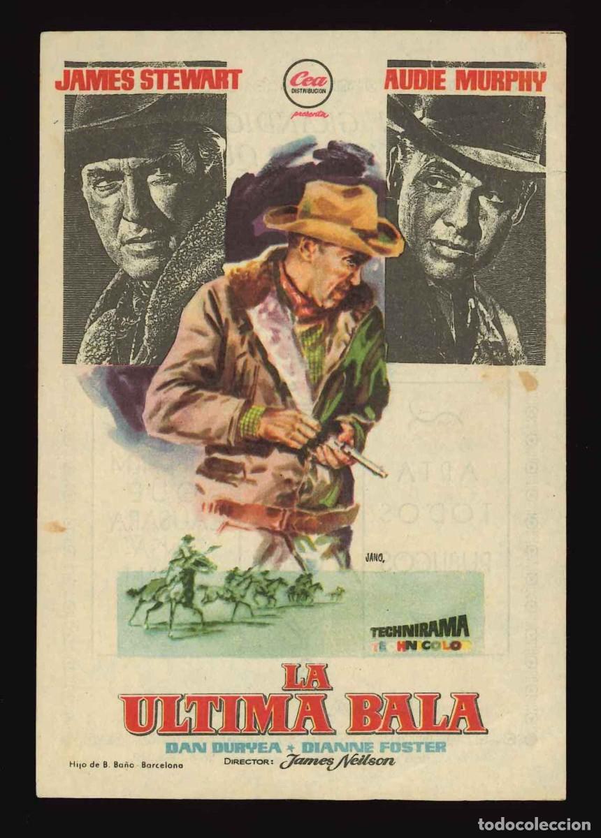 Cine: LA &Uacute;LTIMA BALA / PROGRAMA DE CINE CON PUBLICIDAD EN TRASERA (OESTE) - Foto 1