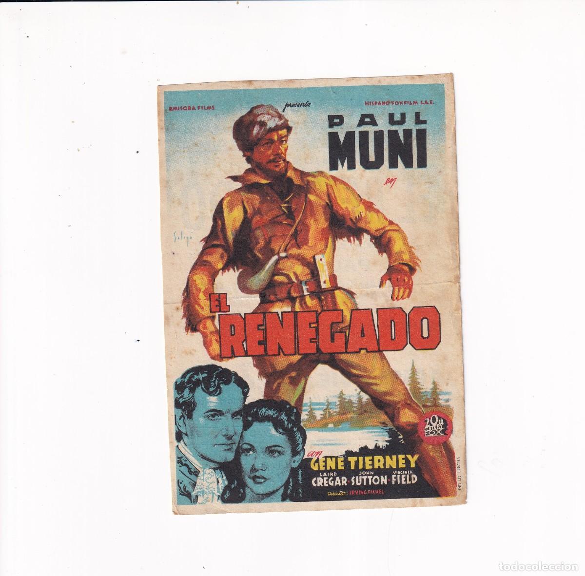 Cine: EL RENEGADO .- PAUL MUNI - Foto 1