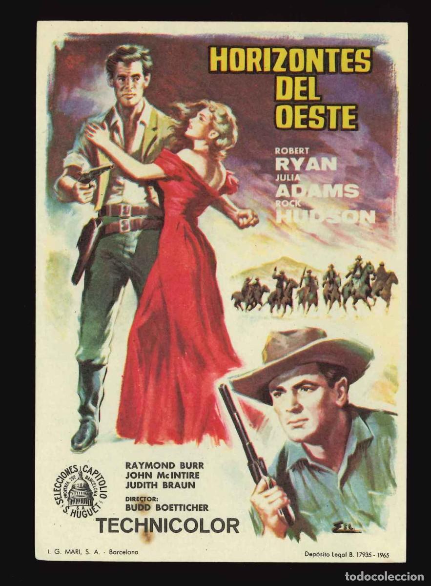 Cine: HORIZONTES DEL OESTE / PROGRAMA DE CINE SIN PUBLICIDAD EN TRASERA (OESTE) - Foto 1