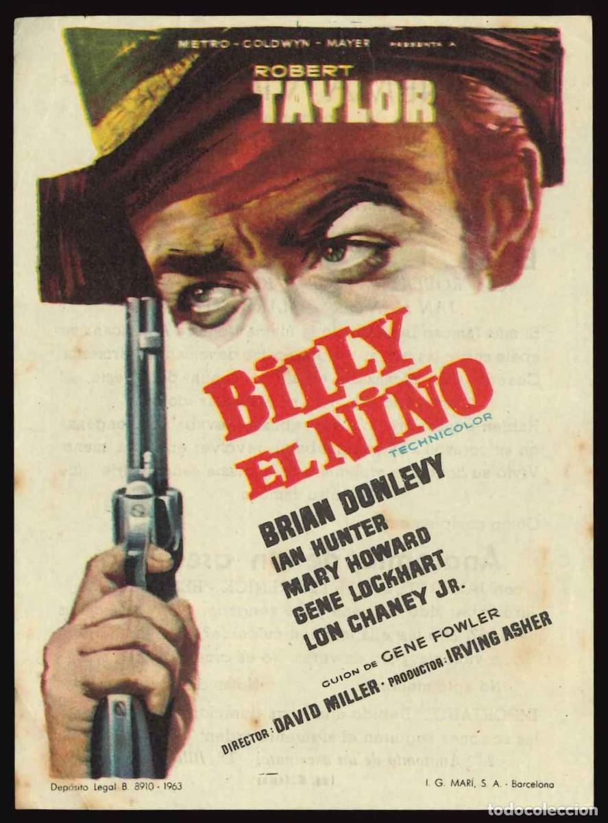 Cine: BILLY EL NI&Ntilde;O / PROGRAMA DE CINE CON PUBLICIDAD EN TRASERA (OESTE) - Foto 1