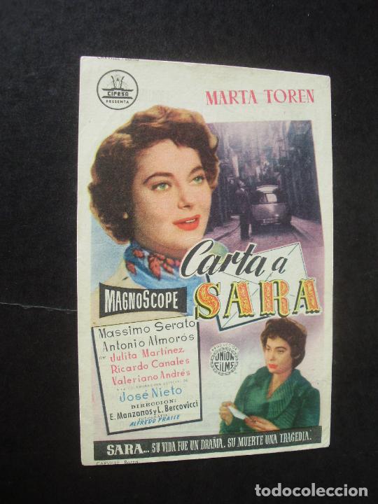 Cine: CARTA A SARA PROGRAMA DE CINE CON PUBLICIDAD SALA AUGUSTA - Foto 1