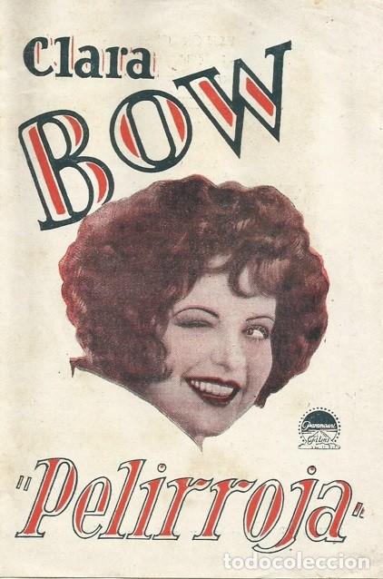 Cine: PTCC2 12 PELIRROJA PROGRAMA DOBLE PARAMOUNT CLARA BOW CINE MUDO - Foto 3