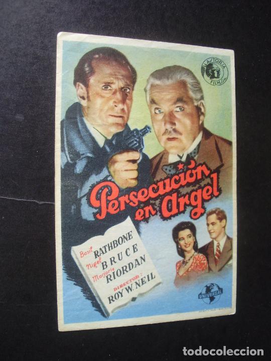 Cine: PERSECUCI&Oacute;N EN ARGEL PROGRAMA DE CINE CON PUBLICIDAD CINE REX CASTELLON - Foto 1