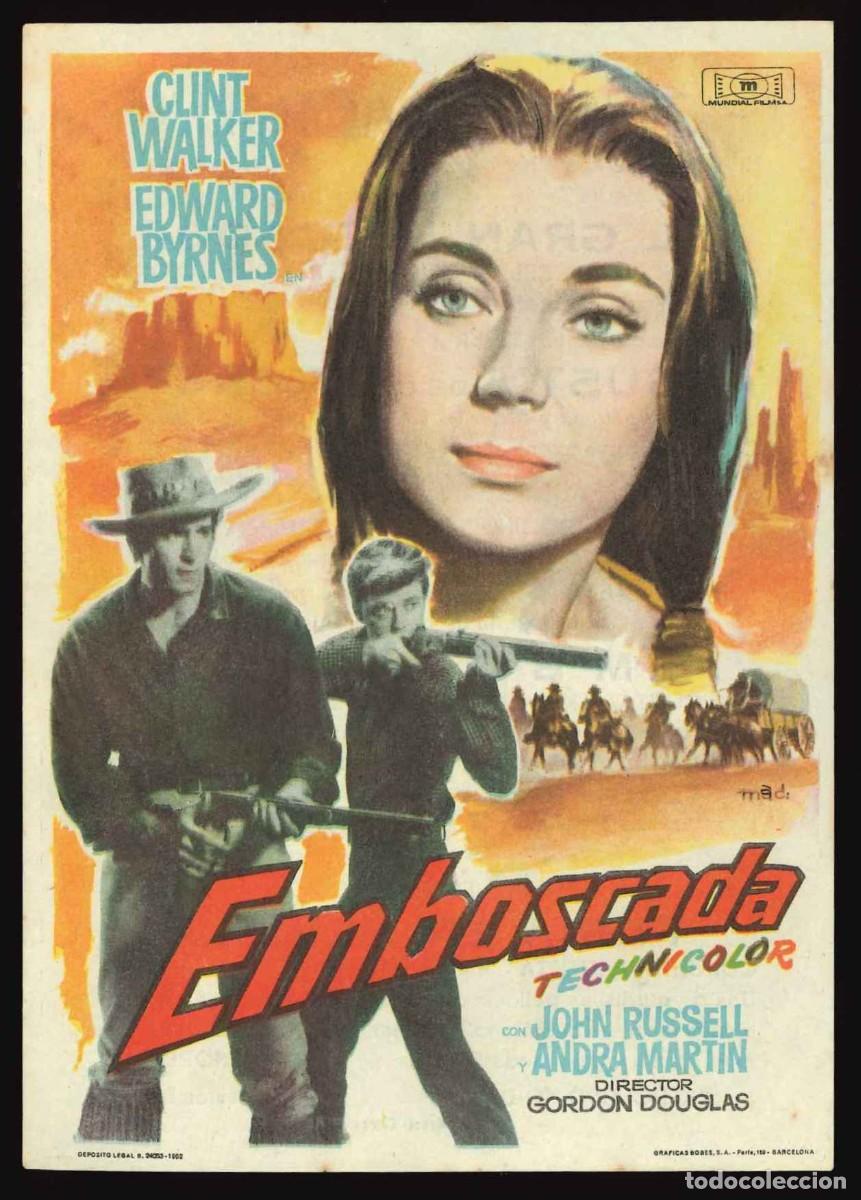 Cine: EMBOSCADA / PROGRAMA DE CINE CON PUBLICIDAD EN TRASERA (OESTE) - Foto 1
