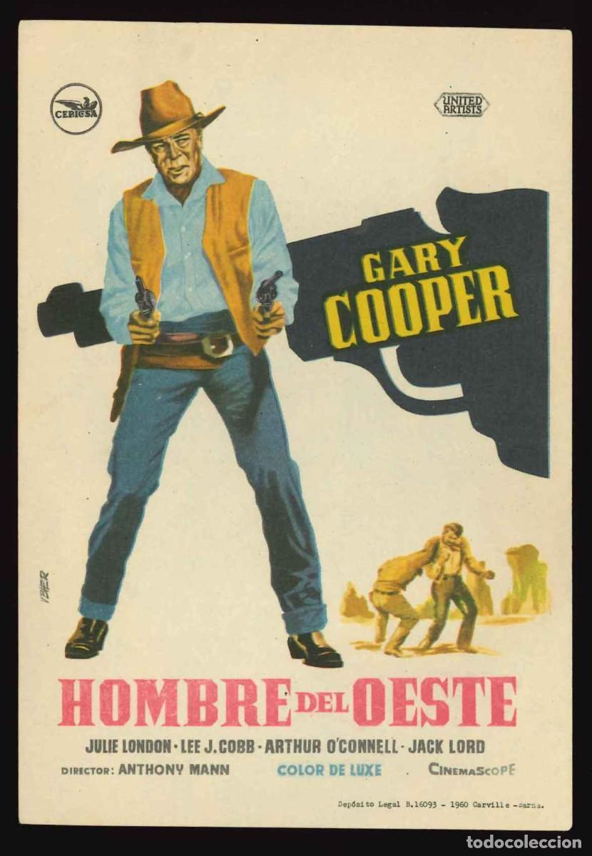 Cine: HOMBRE DEL OESTE / PROGRAMA DE CINE SIN PUBLICIDAD EN TRASERA (OESTE) - Foto 1