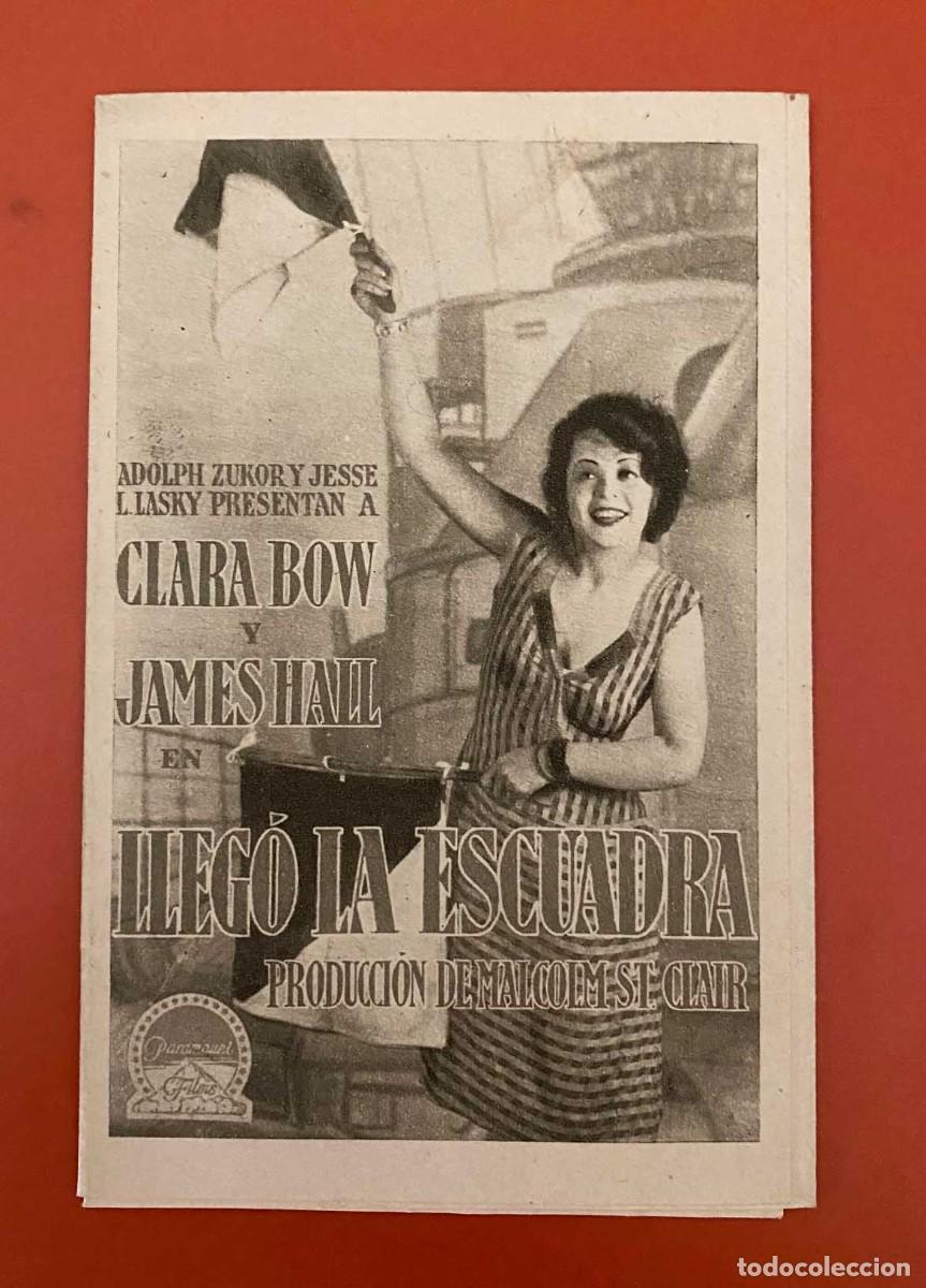 Cine: LLEG&Oacute; LA ESCUADRA. PROGRAMA DESPLEGABLE PARAMOUNT. CLARA BOW. PERFECTO ESTADO - Foto 1