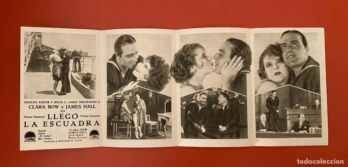 Cine: LLEG&Oacute; LA ESCUADRA. PROGRAMA DESPLEGABLE PARAMOUNT. CLARA BOW. PERFECTO ESTADO - Foto 2