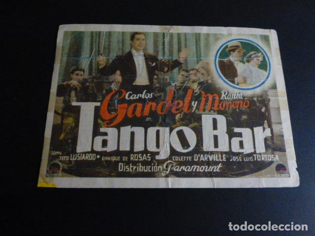 Cine: TANGO BAR PROGRAMA DE MANO CON PUBLICIDAD TEATRO ESPA&Ntilde;A LARACHE - Foto 1
