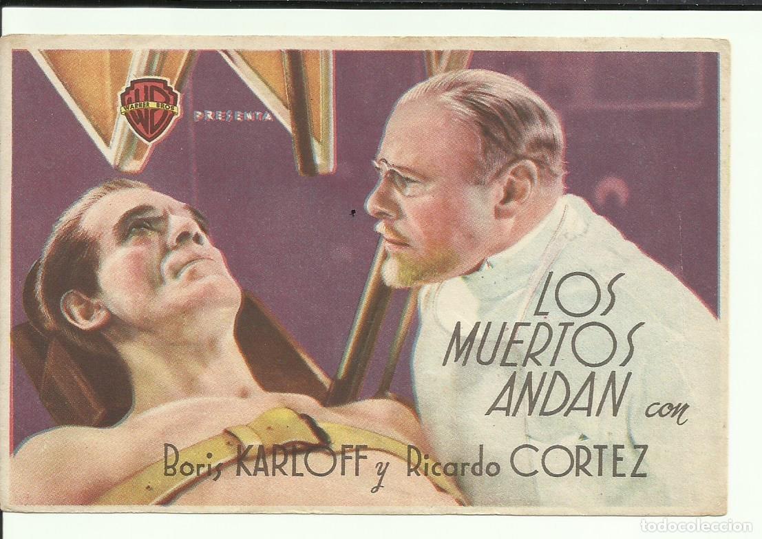 Cine: PTCC6 41 LOS MUERTOS ANDAN PROGRAMA SENCILLO WARNER TERROR BORIS KARLOFF - Foto 1
