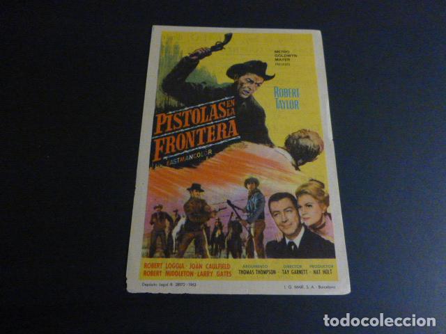 Kino: PISTOLAS EN LA FRONTERA PROGRAMA DE MANO CON PUBLICIDAD CINES JAEN