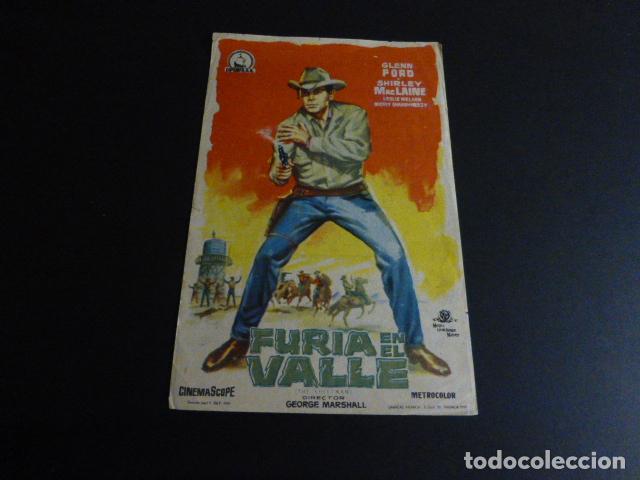 Cine: FURIA EN EL VALLE PROGRAMA DE MANO CON PUBLICIDAD CINE BUENOS AIRES - Foto 1