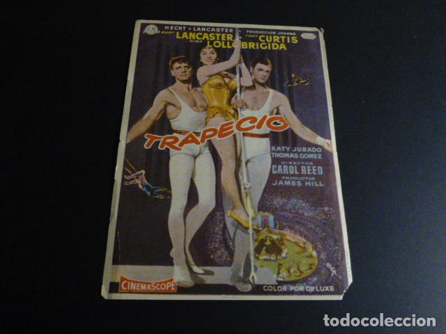 Cine: TRAPECIO PROGRAMA DE MANO CON PUBLICIDAD TEATRO OLIMPIA HUESCA - Foto 1