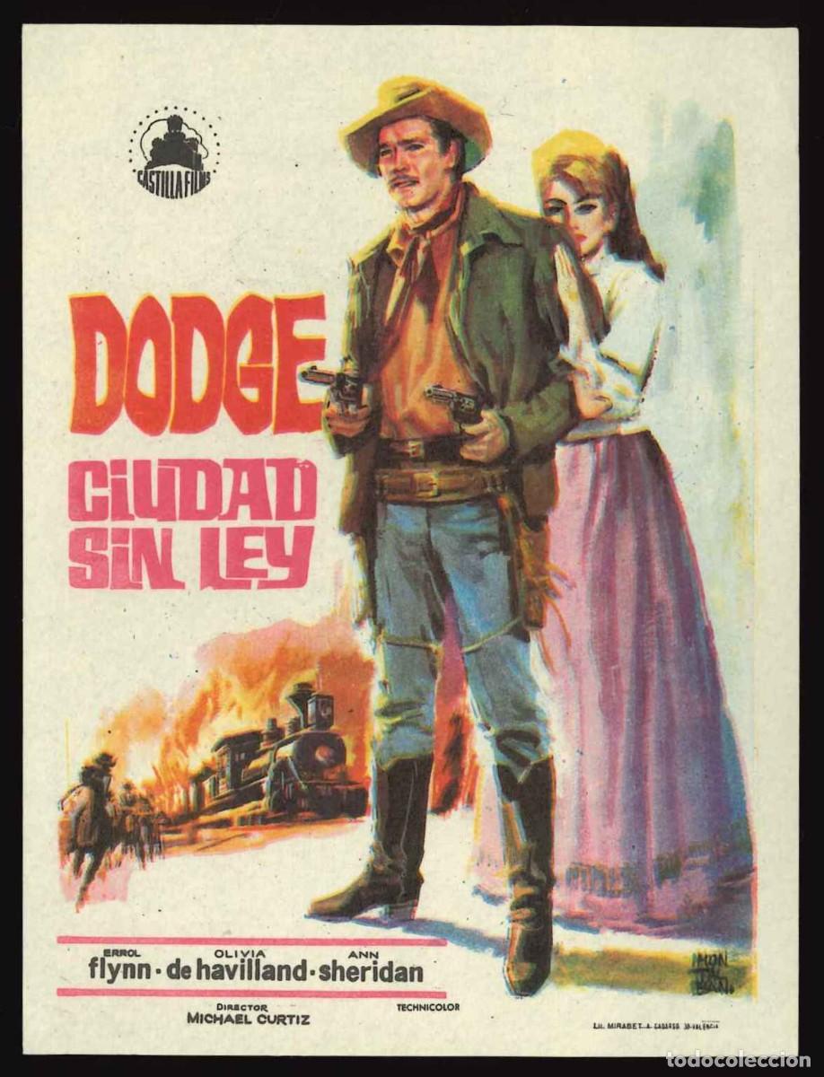 Cine: DODGE CIUDAD SIN LEY (MODELO B) / PROGRAMA DE CINE SIN PUBLICIDAD EN TRASERA (OESTE) - Foto 1