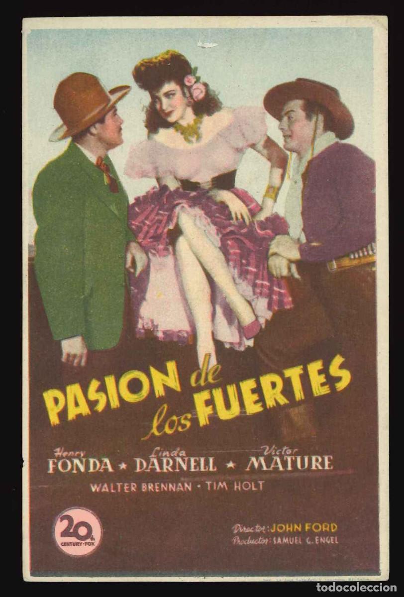Cine: PASI&Oacute;N DE LOS FUERTES / PROGRAMA DE CINE SIN PUBLICIDAD EN TRASERA (OESTE) - Foto 1