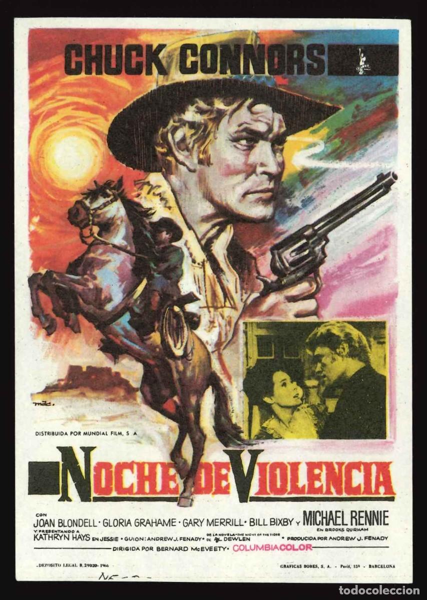 Cine: NOCHE DE VIOLENCIA / PROGRAMA DE CINE SIN PUBLICIDAD EN TRASERA (OESTE) - Foto 1