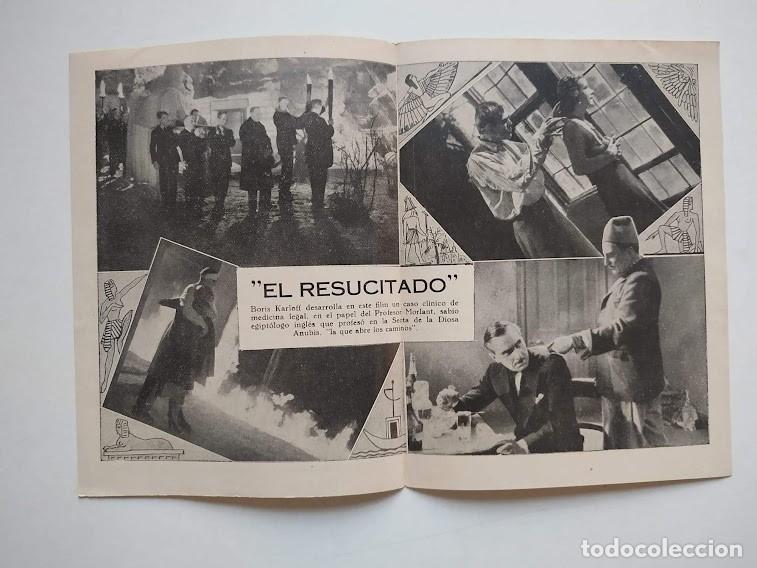 Cine: PTCC6 44 EL RESUCITADO PROGRAMA DOBLE ATLANTIC BORIS KARLOFF TERROR c/publi - Foto 2