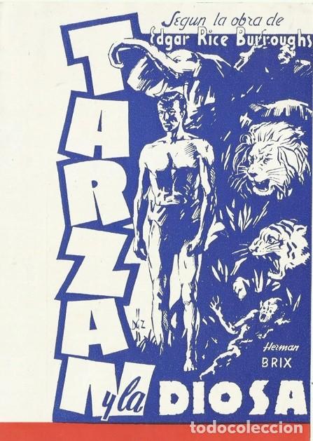Cine: PTCC6 52 TARZAN Y LA DIOSA PROGRAMA DOBLE HERNAN HERMAN BRIX raro - Foto 1