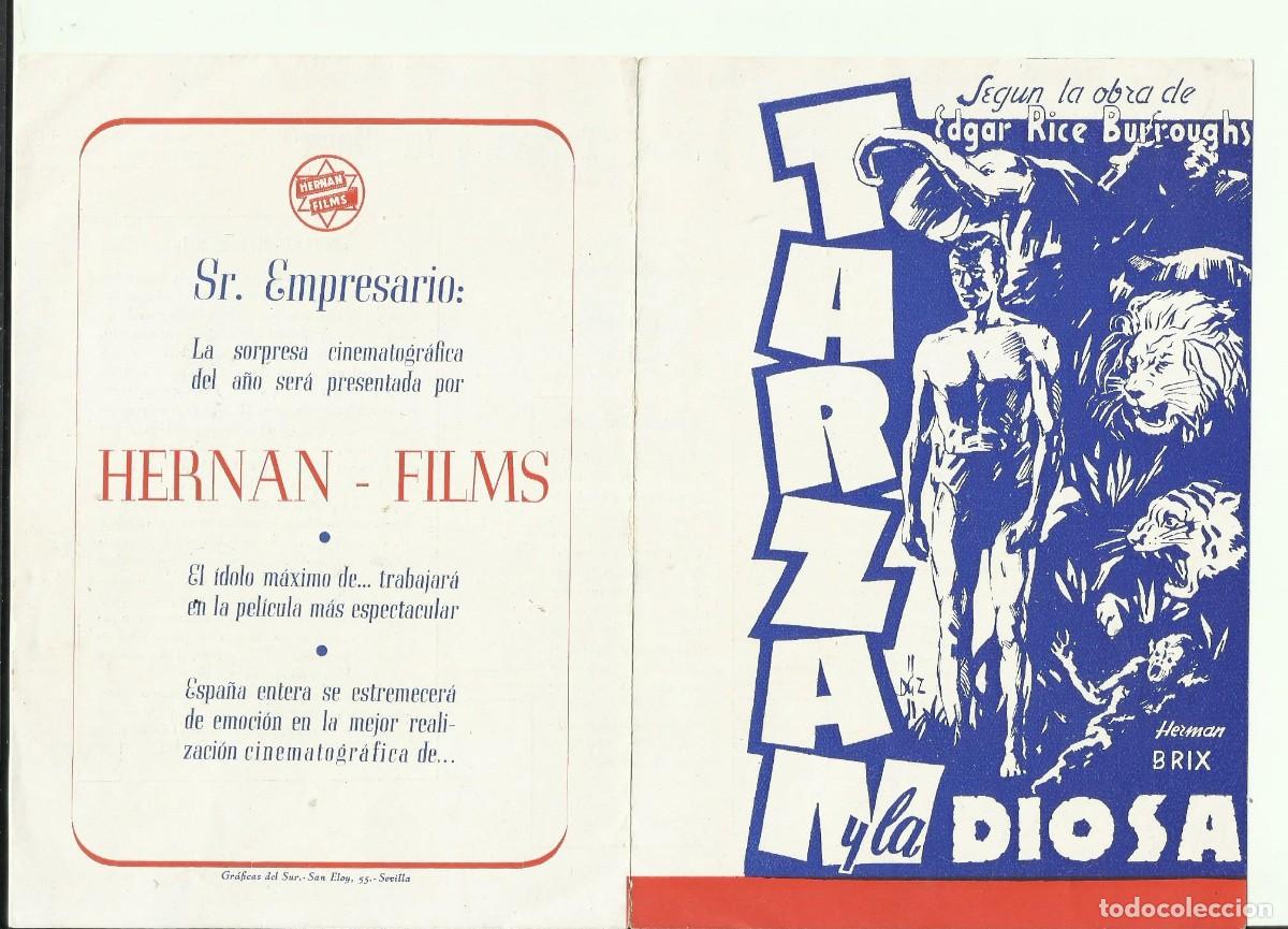 Cine: PTCC6 52 TARZAN Y LA DIOSA PROGRAMA DOBLE HERNAN HERMAN BRIX raro - Foto 2